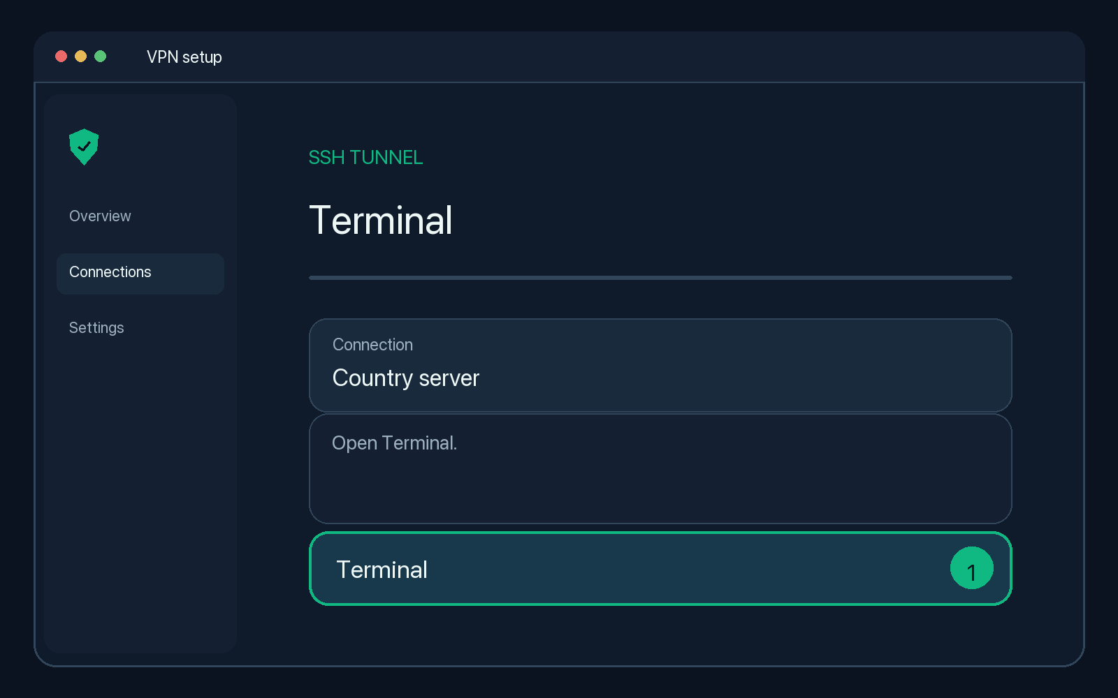 Illustration of step 1: Open Terminal.